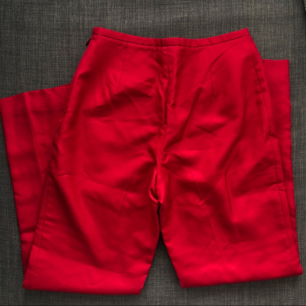 Ann Taylor Cherry Red 100% Silk Pants